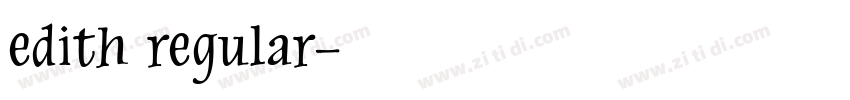 edith regular字体转换